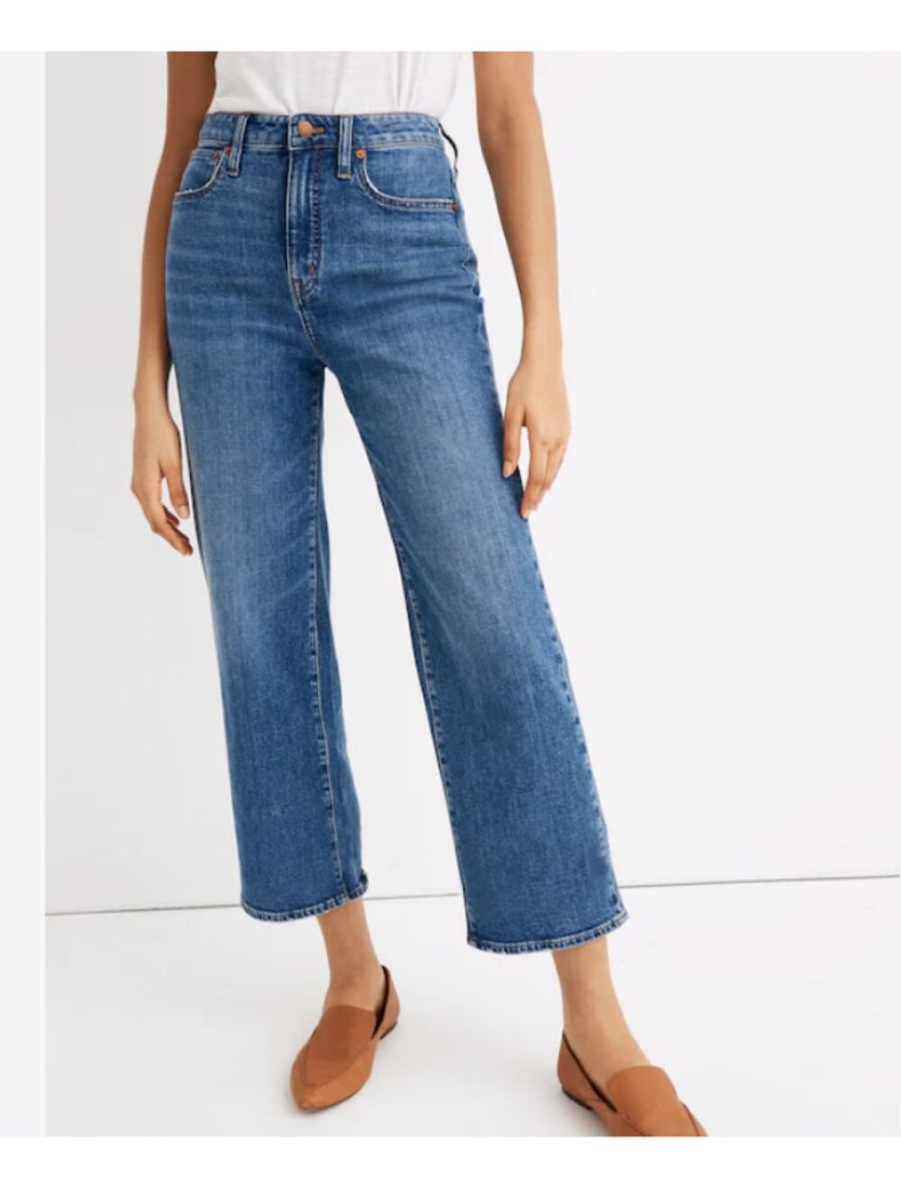 Madewell Slim wide leg crop High-Rise Blue Women's Jeans 29